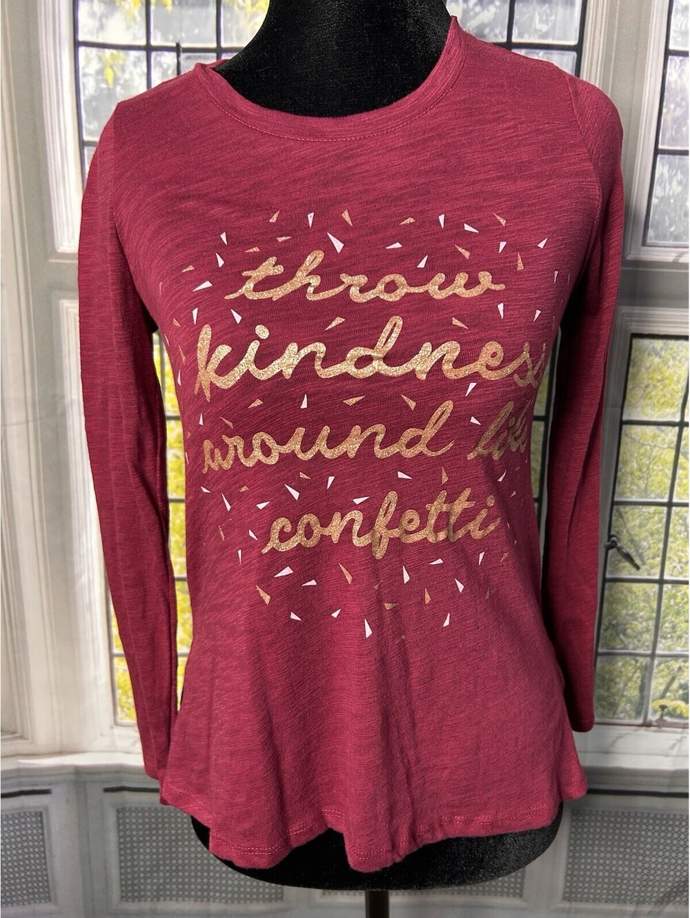 NWT Epic Threads “Throw Kindness Around Like Confetti” Top Medium KIDS 63-74lb